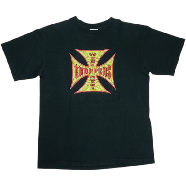 樂天商城 - VINTAGE ヴィンテージ West Coast Choppers ウェストコーストチョッパーズ Iron Cross Coffin Logo Tee Tシャツ 黒 Size 【M】 【中古品-良い】 30006405
