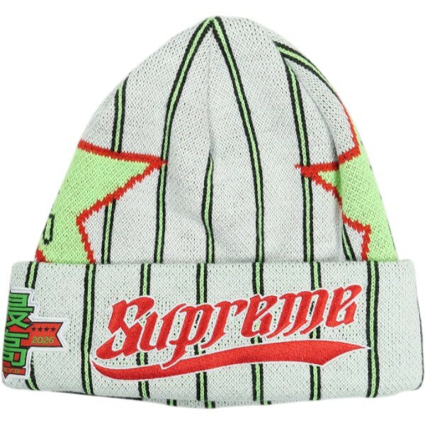 乐天商城 - SUPREME シュプリーム 26SS New Era Stars Beanie Stripe ビーニー 白 Size 【フリー】 【新古品・未使用品】 30006442
