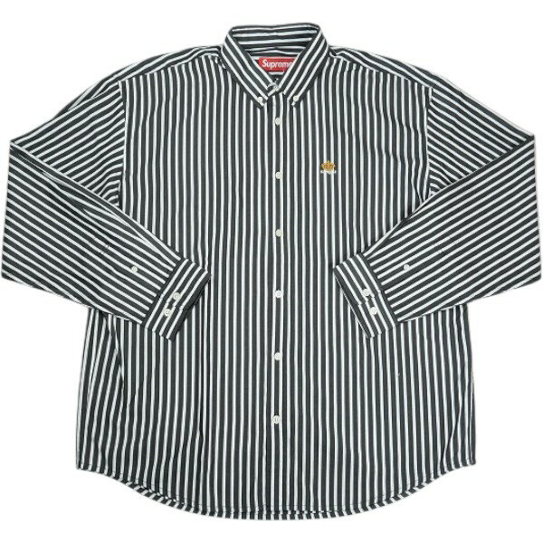 【即日配送】Supreme ストライプ ラガーシャツ M Supreme】Stripe Rugby Navy ストライプ ラガーシャツ - 25FW (Supreme