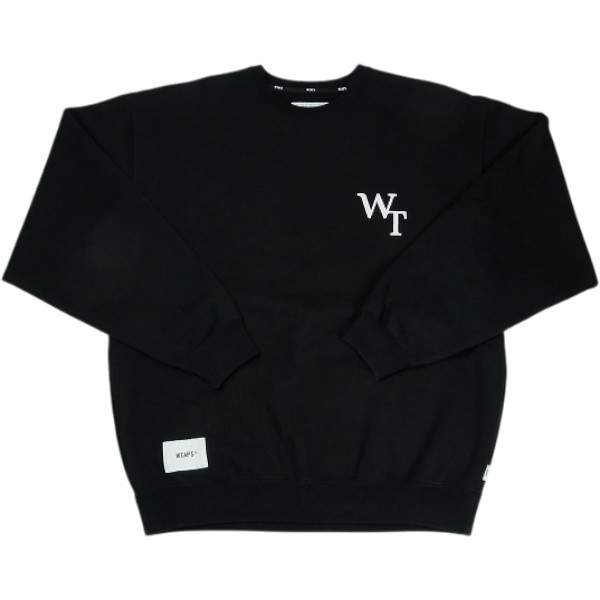 WTAPS ダブルタップス 26FW Academy Cotton Crew Neck Sweater Black 261ATDT-CSM クルーネックスウェット 黒 Size 【XL】 【新古品 未使用品】 30006595