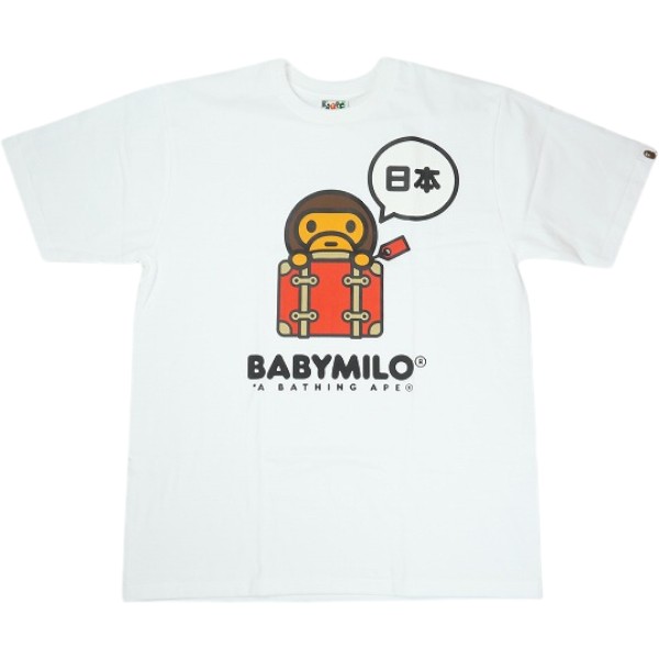 A BATHING APE ア ベイシング エイプ 26SS BABY MILO TRAVEL JAPAN TEE WHITE 日本限定Tシャツ 白 Size   30006792