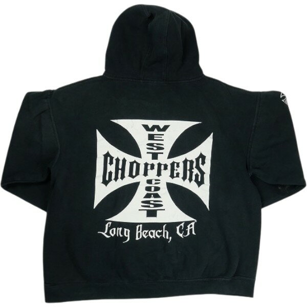 乐天商城 - VINTAGE ヴィンテージ West Coast Choppers ウェストコーストチョッパーズ Iron Cross Hoodie パーカー 黒 Size 【L相当】 【中古品-良い】 30006830