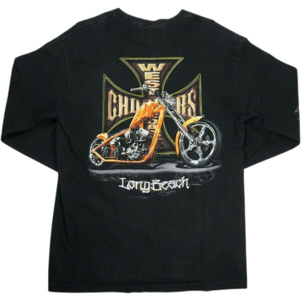 乐天商城 - VINTAGE ヴィンテージ West Coast Choppers ウェストコーストチョッパーズ Motorcycle Logo LS Tee ロンT 黒 Size 【L】 【中古品-良い】 30006839