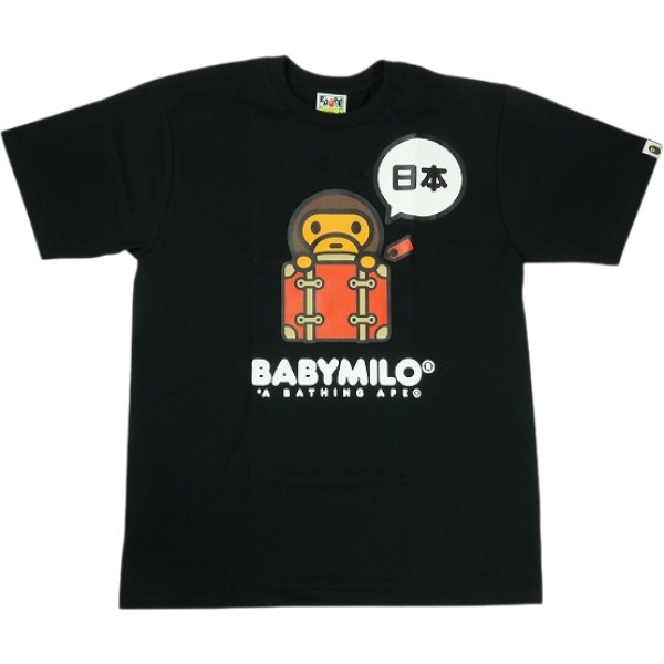 乐天商城 - A BATHING APE ア ベイシング エイプ 26SS BABY MILO TRAVEL JAPAN TEE BLACK 日本限定Tシャツ 黒 Size 【S】 【新古品・未使用品】 30006988