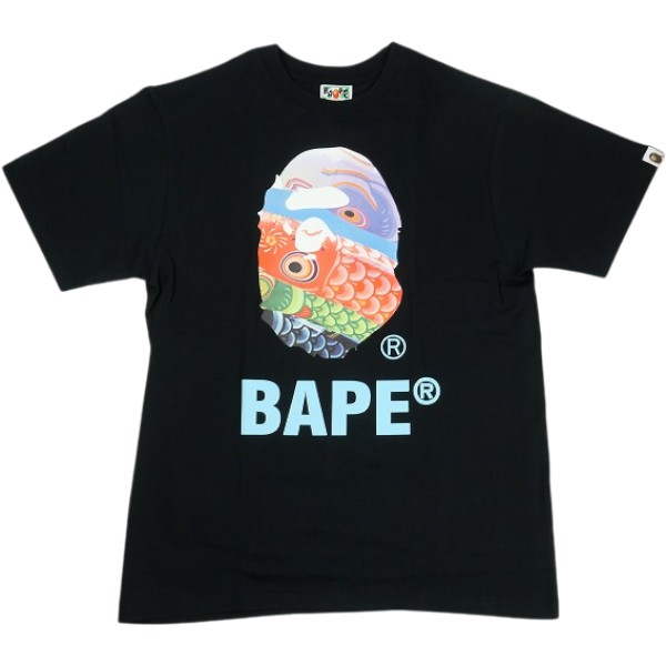 樂天商城 - A BATHING APE ア ベイシング エイプ 26SS CARP STREAMER PHOTO APE HEAD TEE BLACK Tシャツ 黒 Size 【XL】 【新古品・未使用品】 30006992