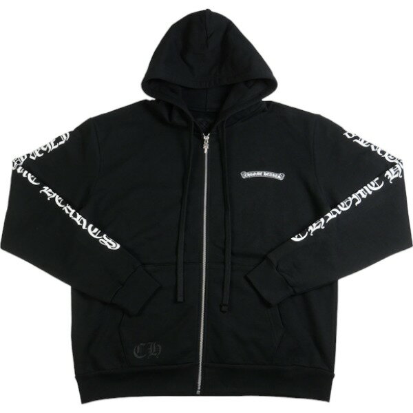 CHROME HEARTS クロム・ハーツ SCROLL FULL ZIP HOODIE BLACK ジップパーカー 黒 Size 【XL】 【新古品・未使用品】 30007066