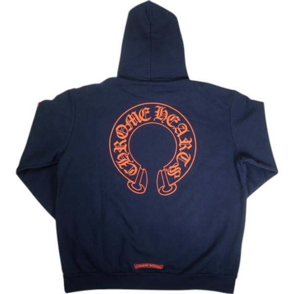 CHROME HEARTS クロム・ハーツ HORSE SHOE HOODIE NAVY/RED パーカー 紺 Size 【L】 【新古品・未使用品】 30007071