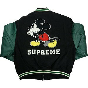 SUPREME シュプリーム ×Number (N)ine 25FW Mickey Mouse Varsity Jacket Black スタジャン 黒 Size 【L】 【新古品 未使用品】 20829929