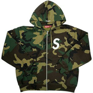 楽天ブランド古着のフールズジャッジSUPREME シュプリーム 25FW S Logo Zip Up Hooded Sweatshirt Woodland Camo ジップパーカー 緑 Size 【L】 【新古品・未使用品】 20830125