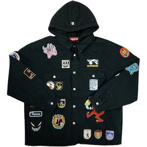楽天ブランド古着のフールズジャッジSUPREME シュプリーム 25SS Paches Hooded Zip Up Shirt Black ジャケット 黒 Size 【L】 【中古品-ほぼ新品】 20830152
