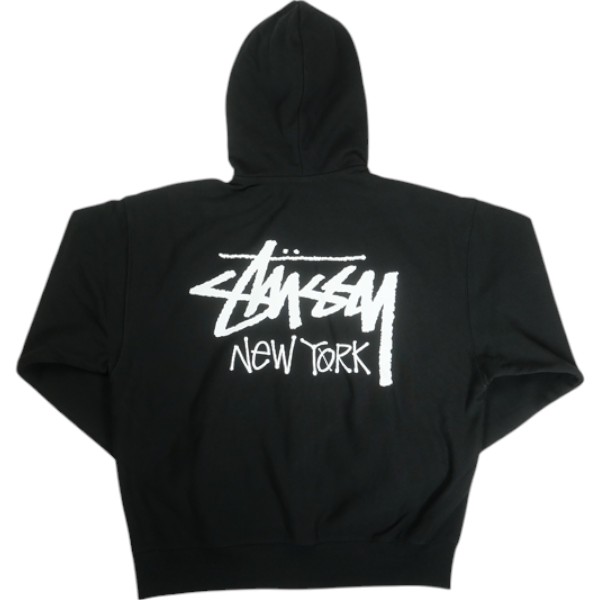 乐天商城 - STUSSY ステューシー STOCK NEW YORK ZIP HOOD BLACK ニューヨーク限定ジップパーカー 黒 Size 【XL】 【新古品・未使用品】 30007552