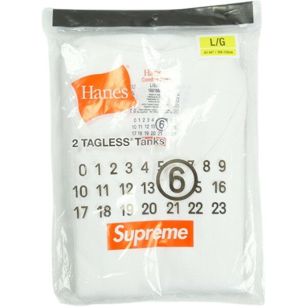 乐天商城 - SUPREME シュプリーム ×MM6 Maison Margiela 24SS Hanes Tagless Tank Top White タンクトップ 白 Size 【L】 【新古品・未使用品】 30007638