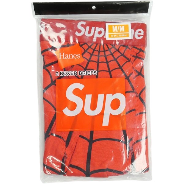 商品情報 ブランド SUPREME 商品名 26SS Hanes Spider-Man Boxer Briefs (2 Pack) Red ボクサーブリーフ カラー 赤 サイズ M 素材 コットン100％ 付属品 - 商品管理番号 30007639 商品状態 新古品・未使用品 状態説明 - 詳細サイズ -