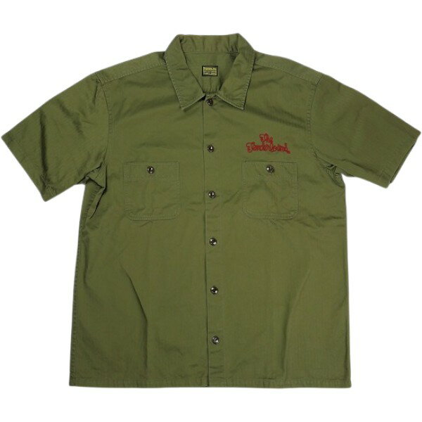 乐天商城 - TENDERLOIN テンダーロイン T-WORK SHT HERRINGBONE S/S 半袖シャツ オリーブ Size 【M】 【中古品-良い】 30007989