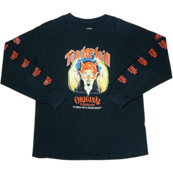 乐天商城 - TENDERLOIN テンダーロイン TEE L/S O.N BLACK ロンT 黒 Size 【M】 【中古品-良い】 30007992