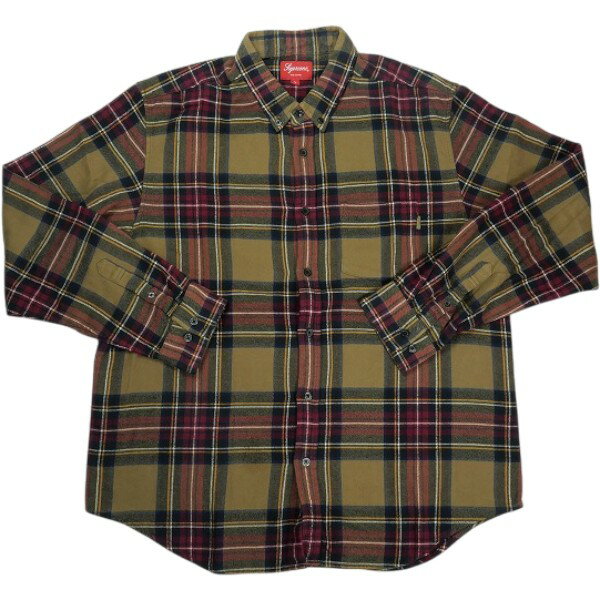 乐天商城 - SUPREME シュプリーム 19AW Tartan Flannel Shirt Tan 長袖シャツ タン Size 【L】 【中古品-良い】 30010092