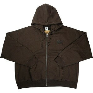 STUSSY ステューシー ×NIKE 25FW STONE WASHED FLEECE ZIP HOODIE Dark Cinder ジップパーカー 茶 Size..