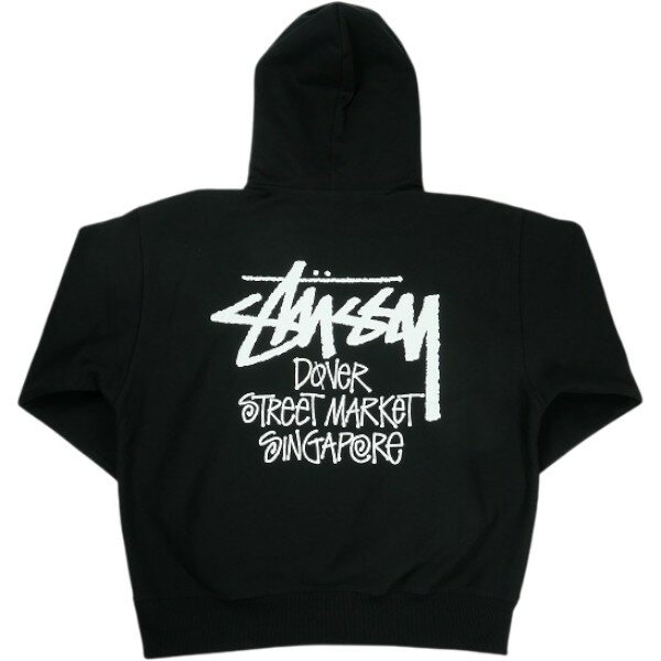 STUSSY ステューシー ×DOVER STREET MARKET STOCK DSM SINGAPORE HOODIE BLACK パーカー 黒 Size 【L】 【新古品・未使用品】 20839183