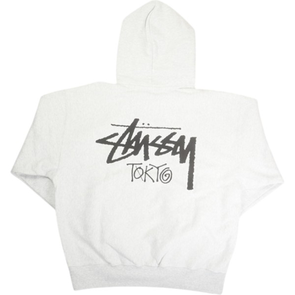 STUSSY ステューシー STOCK TOKYO HOOD ASH HEATHER 東京限定パーカー 灰 Size 【M】 【新古品・未使用品】 20840931