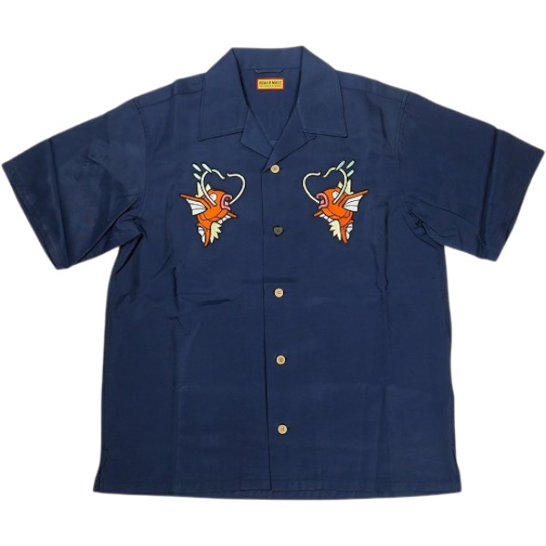 樂天商城 - HUMAN MADE ヒューマンメイド ×POKEMON MADE 26SS ALOHA SHIRT NAVY コイキング半袖シャツ 紺 Size 【M】 【新古品・未使用品】 30011003