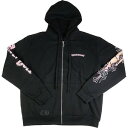 CHROME HEARTS クロム・ハーツ ×DEADLY DOOL ZIP UP HOODIE Black ジップパーカー 黒 Size 【XXL】 【新古品...