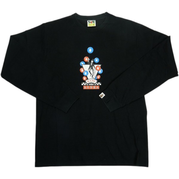 乐天商城 - A BATHING APE ア ベイシング エイプ BALLOON ASNKA LS TEE ロンT 黒 Size 【XL】 【中古品-良い】 30008926