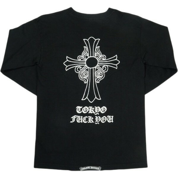 樂天商城 - CHROME HEARTS クロム・ハーツ FLORAL CROSS L/S TEE TOKYO EXCLUSIVE FUCK YOU BLACK 東京限定ロンT オールド 黒 Size 【M】 【中古品-良い】 30011106