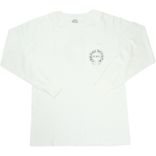 樂天商城 - CHROME HEARTS クロム・ハーツ FLORAL CROSS L/S TEE NEW YORL EXCLUSIVE NYC WHITE ニューヨーク限定ロンT オールド 白 Size 【M】 【中古品-良い】 30011107