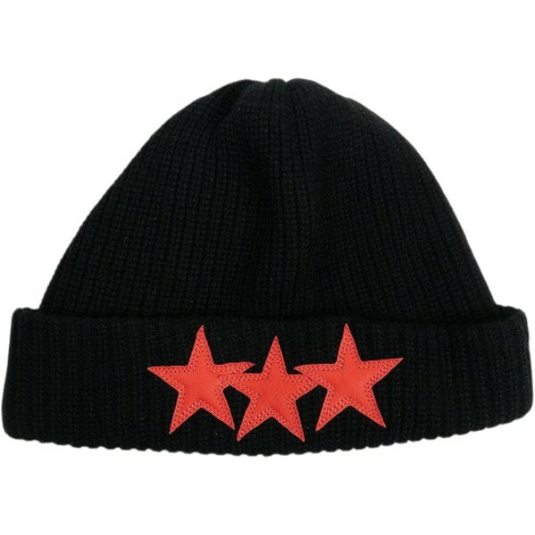 乐天商城 - CHROME HEARTS クロム・ハーツ STAR PTCHS SLUDGE CSHMR BEANIE BLACK ビーニー 黒赤 Size 【フリー】 【新古品・未使用品】 30008758
