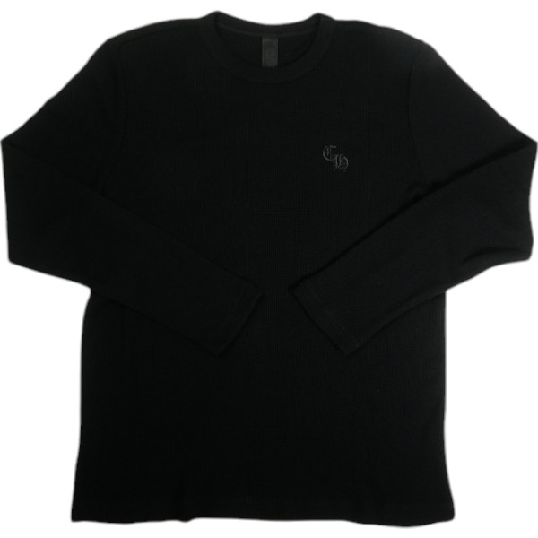 CHROME HEARTS クロム・ハーツ WFL WOOL THRML SNATCH LS CREW BLACK サーマルロンT 黒 Size   30008807