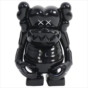 KAWS カウズ ×MEDICOM TOY×BOUNTY HUNTER Skull Kun スカル君 フィギュア 黒 Size【フリー】 【中古品-ほぼ新品】【中古】