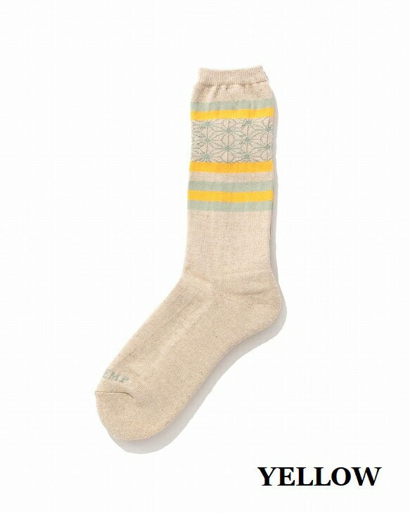GOHEMPゴーヘンプ ASAGARA CREW SOCKS×ANONYMOUSISM アサガラクルーソックス ソッ...
