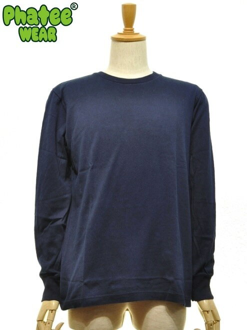 【送料無料】【MEN'S】Phatee ファッティ SUPERIOR MID CREW L/S TEE INDIGO スペリオール ミッド クルーロングスリーブT　インディゴ染め HEMP/COTTON MID 天竺　日本製の最高級のヘンプコットン天竺