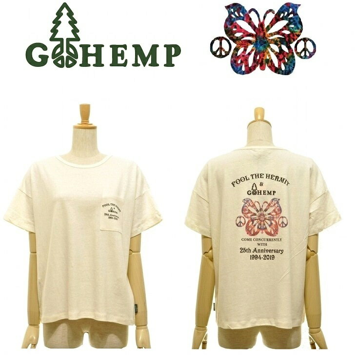 "GOHEMP & FOOL THE HERMIT 25th ANNIVERSARY" WIDE PK TEE ゴーヘンプとフールザハーミットの25周年アニバーサリーを記念したコラボレーションワイドポケットT