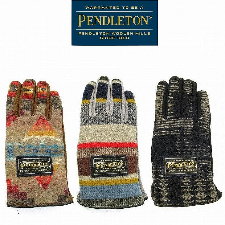 【送料無料】【WOMEN'S】PDW LADIES GLOVE ペンドルトンからウール地ファブリックの手袋 RED-SIERRA RIDGE柄とGREY SCOUT STRIPE柄とBLACK HARDING TAN柄のUSA本国生地使用のウールの手袋 ウール グローブ 暖かい 防寒 手袋