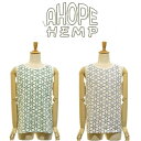 【送料無料】【MEN'S】A HOPE HEMP アホープヘンプ 七宝麻 SIPPOUASA TANK TOP 七宝麻タンクトップ ヘンプオーガニックコットンに手刷染めでプリントした天竺生地を使用した星麻柄のタンクトップ 2023 SPRING &1st SUMMER NEW DESIGN! 麻柄ランニング