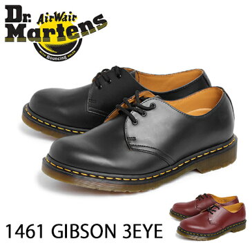 送料無料 Dr.Martensドクター マーチン 1461 3ホール 3EYE GIBSON ギブソン ブラック マーチン ギブソン レースアップシューズ レザーシューズ オックスフォード シューズ 靴 メンズ レディース 男性 女性 黒 シンプル おしゃれ プレゼント 贈り物