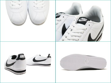 ナイキ ウィメンズ クラッシック コルテッツ レザー NIKE WMNS CLASSIC CORTEZ LEATHER ホワイト/ブラック/ホワイト WHITE/BLACK/WHITE 807471-101 レディース スニーカー