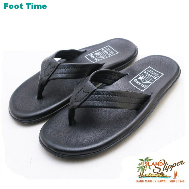 アイランド スリッパ レザー トング サンダル ISLAND SLIPPER LEATHER THONG SANDAL メンズ サンダル ブラック BLACK PB202