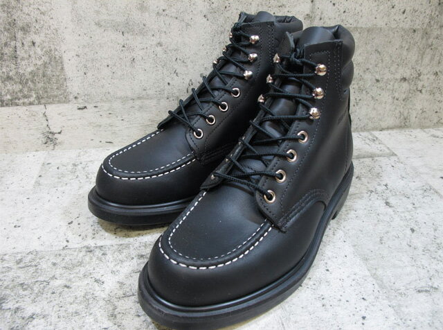 【交換送料無料】 レッドウイング スーパーソール 6インチ モックトゥ REDWING SUPERSOLE 6 MOC TOE BLACK ブラック #8133