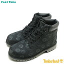 ティンバーランド ティンバーランド ジュニア 6インチ プレミアム ブーツ TIMBERLAND JUNIOR 6IN PREMIUM BOOTS A177s ブラック/フローラル BLACK/FLORAL レディース ブーツ