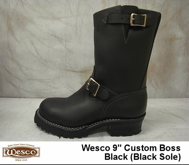 ウエスコ ボス エンジニアブーツ ブラック レザー ブラックソール WESCO BOSS BKST7709100 CUSTOM BOSS Black Leather メンズ ブーツ エンジニア