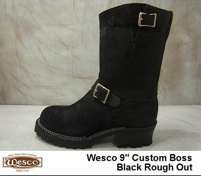 ウエスコ ボス エンジニアブーツ ブラック ラフアウト ブラックソール WESCO BOSS BKST7709100 CUSTOM BOSS Black RoughOut メンズ ブーツ エンジニア