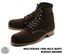 ウルヴァリン ウルヴァリン 1000マイルブーツ ブラウン スエード メンズ ブーツ ウルバリン WOLVERINE 1000 MILE BOOT W40093 Brown Suede MADE IN USA