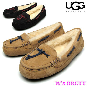 アグ ウィメンズ ブレット シープスキン モカシン シューズ UGG W's BRETT 1005531 BLACK CHESTNUT