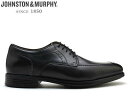 ジョンストン＆マーフィー Uチップ JOHNSTON&MURPHY U TIP ブラック BLACK Uチップ 撥水レザー Eワイズ メンズ シューズ ビジネス ドレス 靴