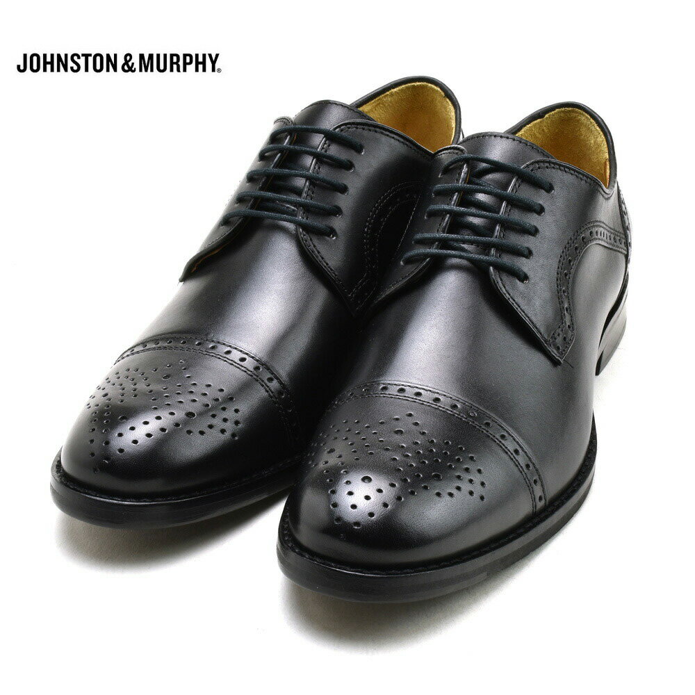 ジョンストン&マーフィー ストレートチップ JOHNSTON&MURPHY HALFORD ブラック BLACK 20-4425 フルグレインレザー ワイズ M メンズ シューズ ビジネス ドレス 靴