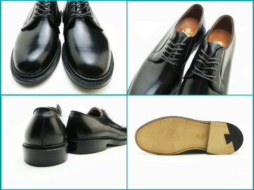 オールデン プレーントゥ ブラッチャー コードバン ALDEN PLAIN TOE BLUCHER CORDVAN 9901 ブラック BLACK プレーントゥ コードバン Dワイズ MADE IN USA