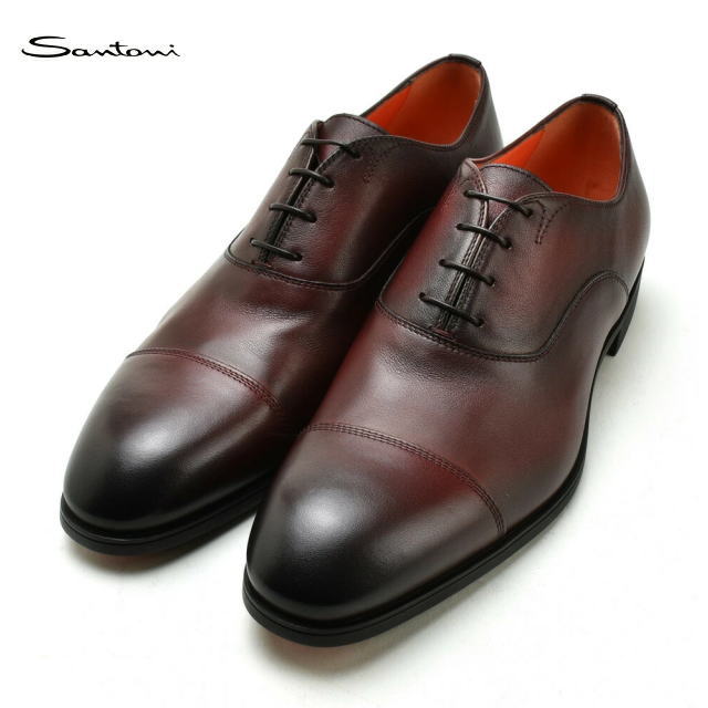 サントーニ Santoni ストレートチップ レッド メンズ ビジネス ドレス MGSI11011SMAICLBR80