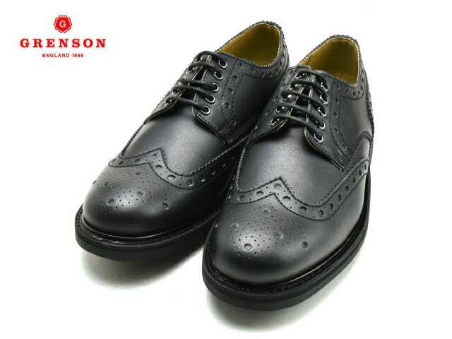 グレンソン アーチー V ブローグシューズ ウイングチップ 112731 GRENSON ARCHIE V ブラック 黒 メンズ 靴 シューズ